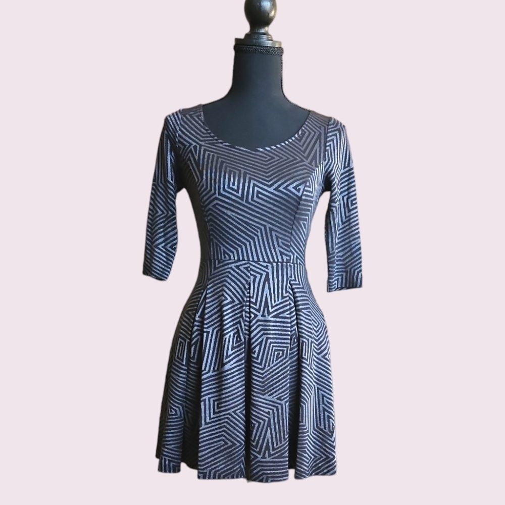 Armani Exchange Womens Black Gray Mini Dress Size Small